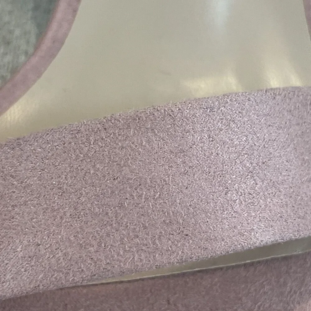 Allegra K Ankle Strap Block Low Heel Sandal Women's 6 Light Pink Wedding Summer - Picture 5 of 12